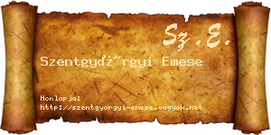 Szentgyörgyi Emese névjegykártya